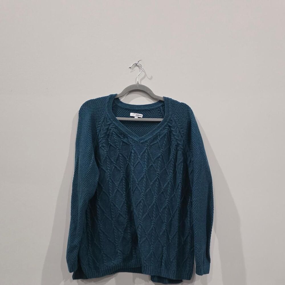 Sonoma-goods-for-life Women's Blue and Green Jumper